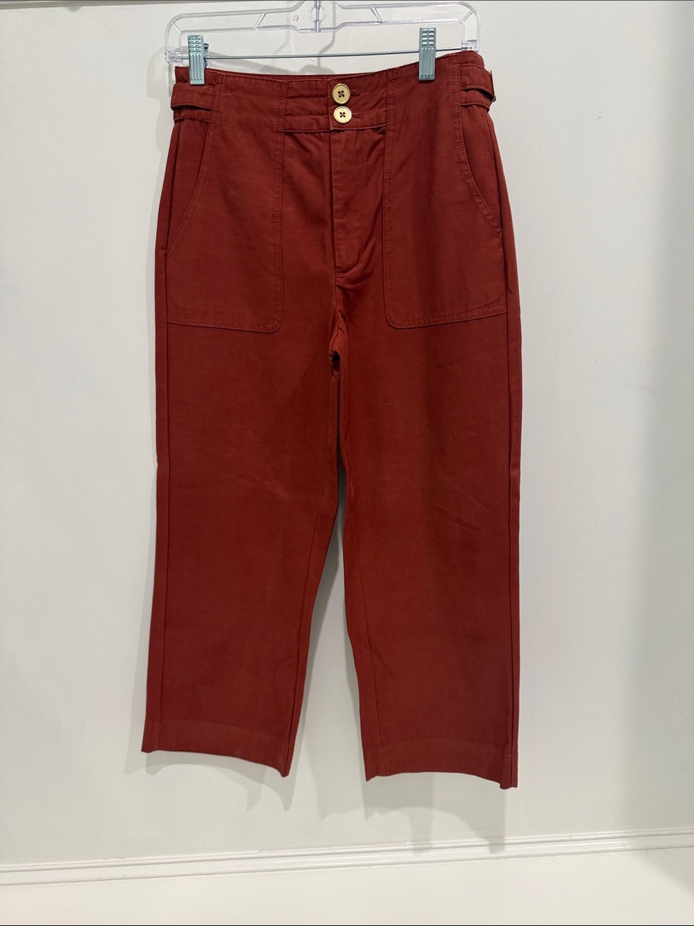 Rachel Zoe Ladies’ Rust Red Straight-Leg Chinos